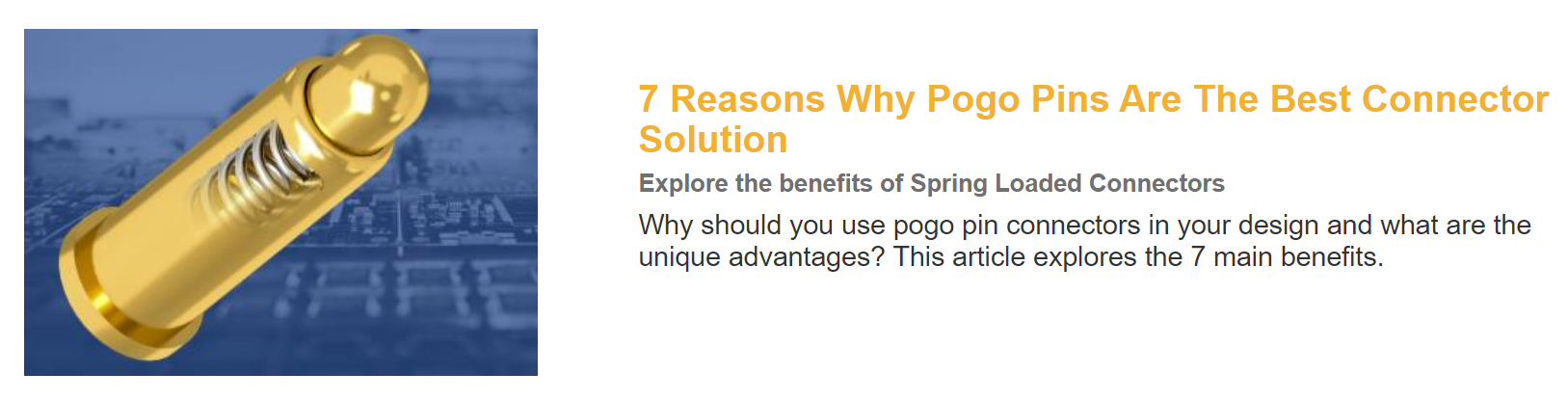 Pogo pin products