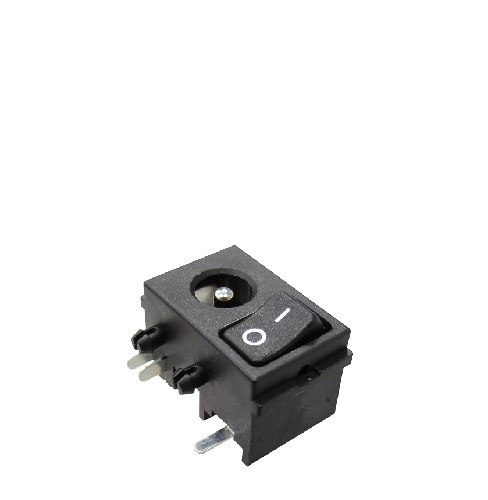 LRJ Series DC Power Jack with horizontal rocker switches