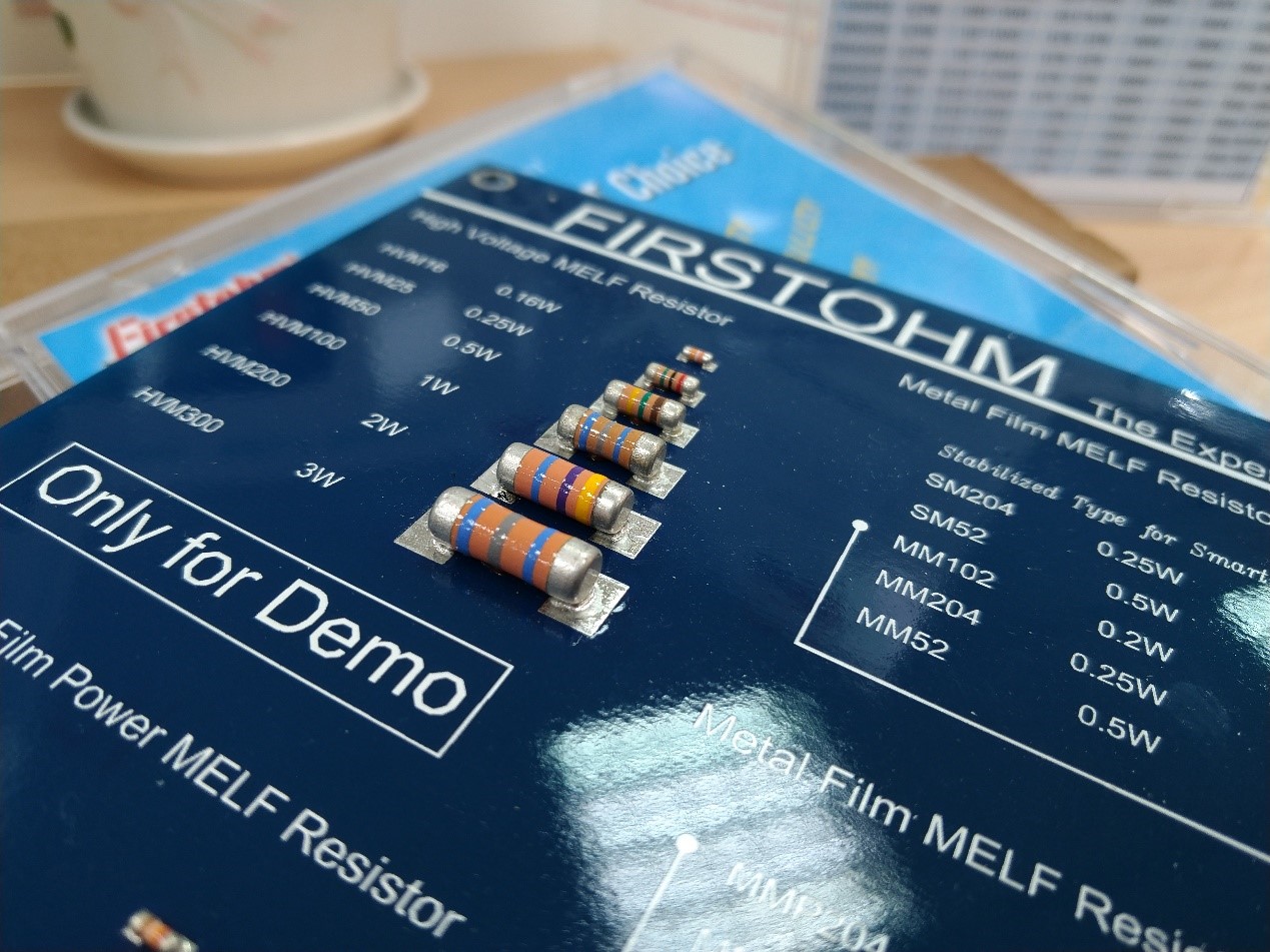 MELF resistors on PCB